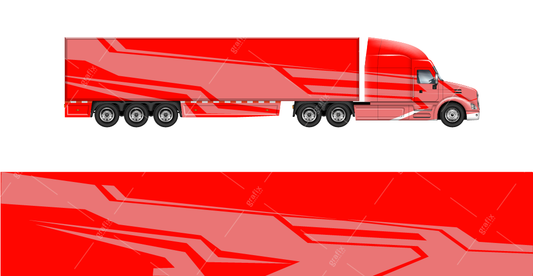Semi Truck Vector Graphic 001