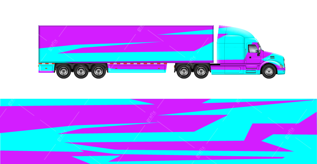 Semi Truck Vector Graphic 003