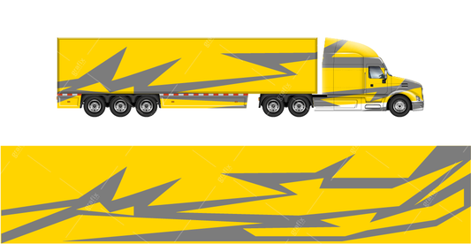 Semi Truck Vector Graphic 004