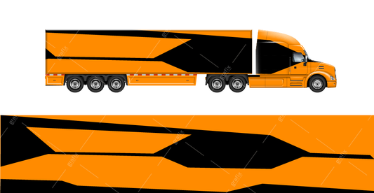 Semi Truck Vector Graphic 006