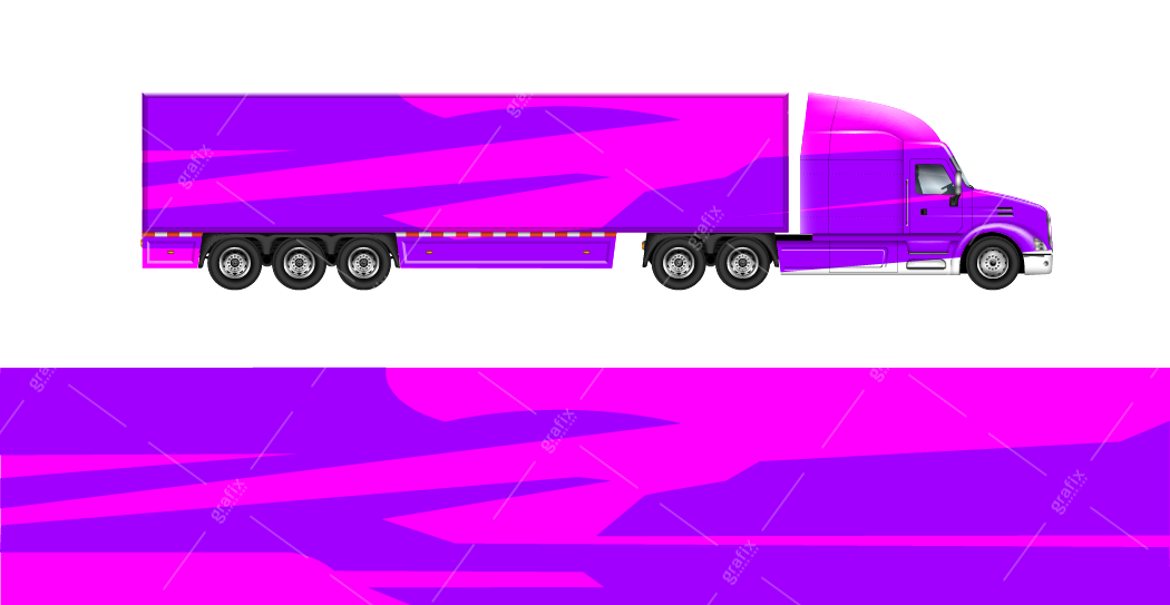 Semi Truck Vector Graphic 007