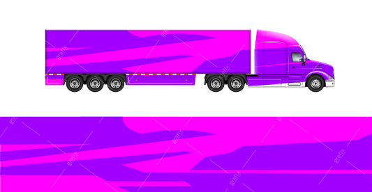 Semi Truck Vector Graphic 007