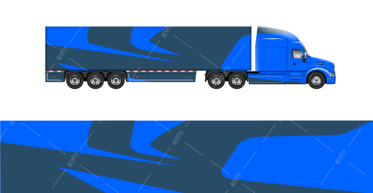 Semi Truck Vector Graphic 008