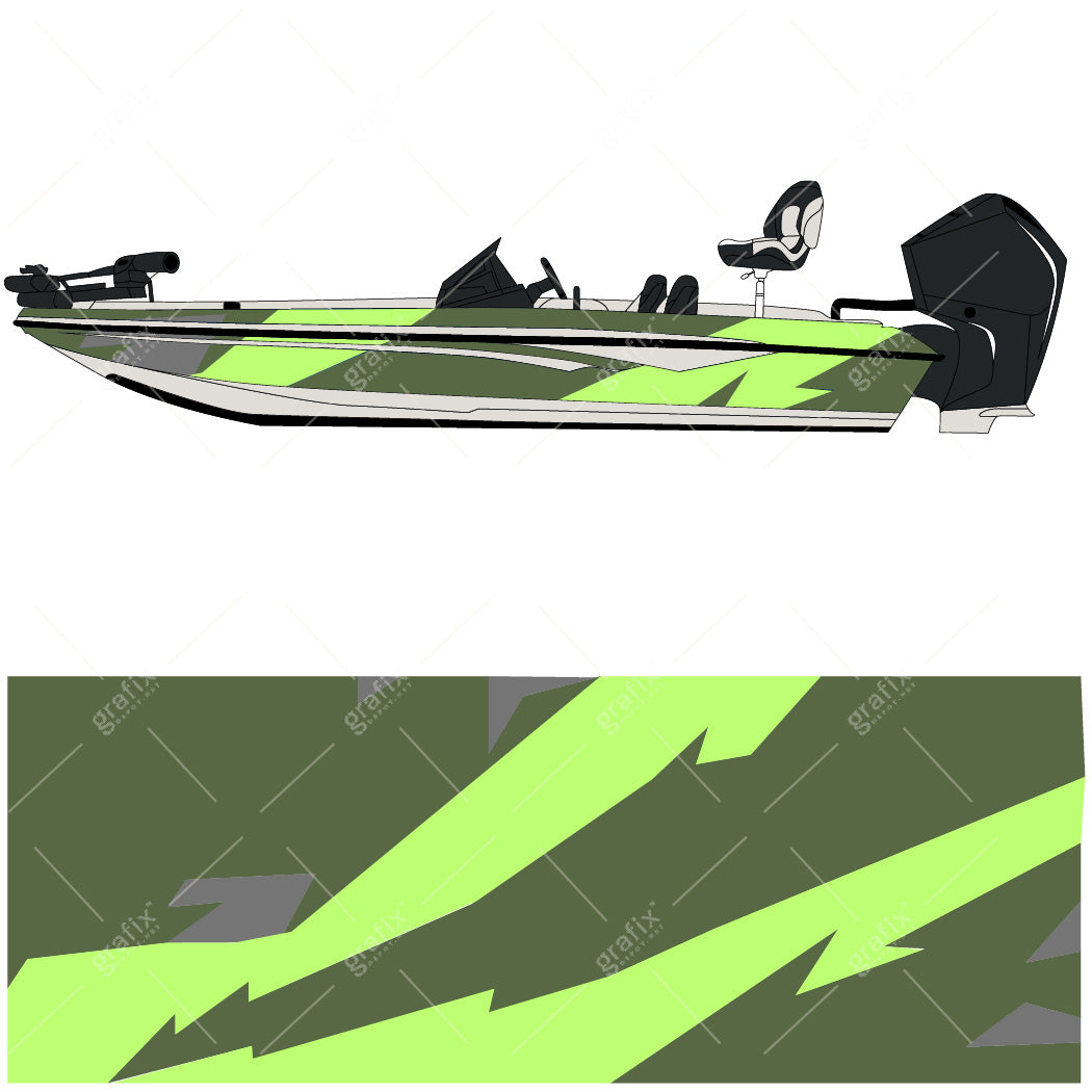 Bass Boat Vector Graphic 002
