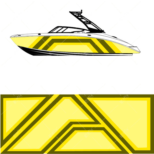 Wake Surf Boat Vector Graphic 002