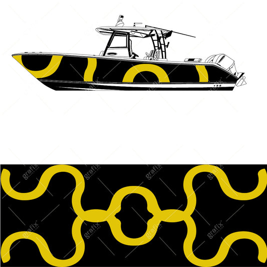 Center Console Boat Vector Graphic 002