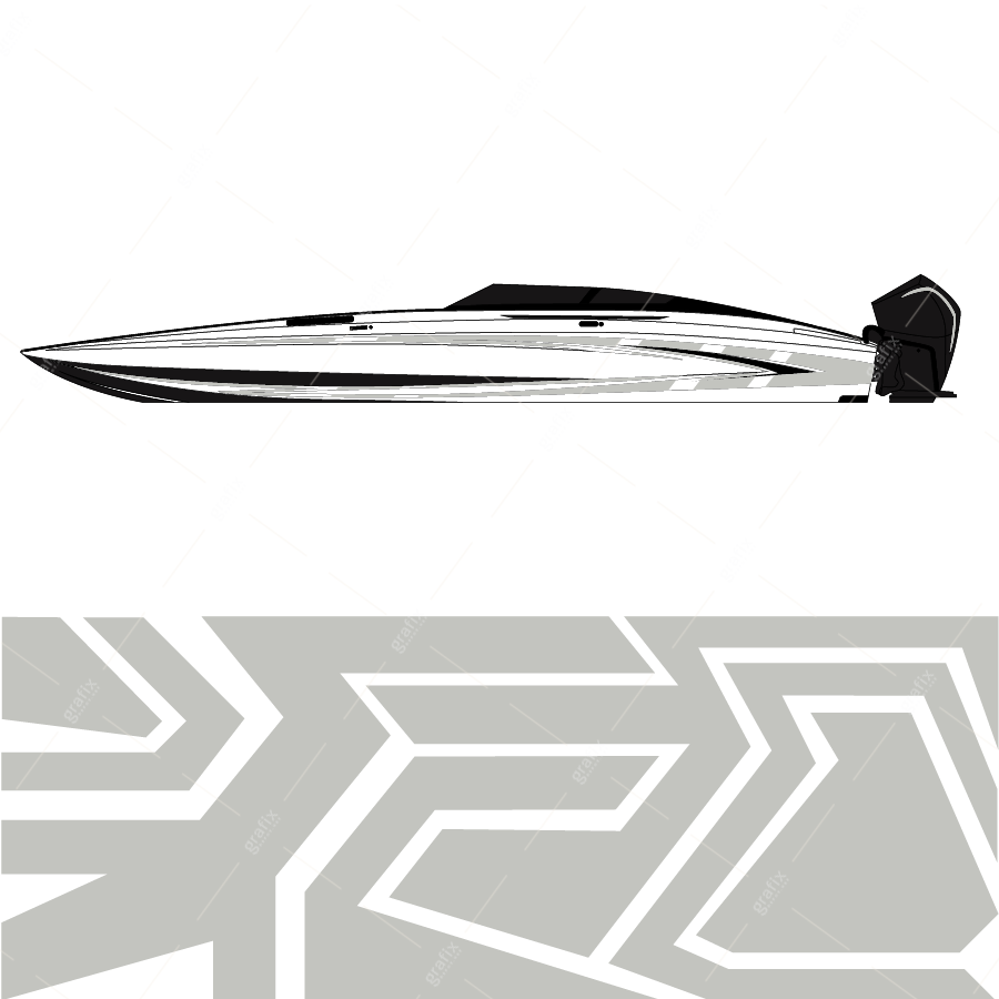 Cig Boat Vector Graphic 009
