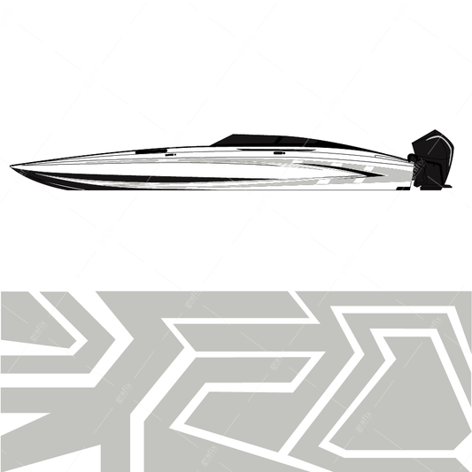 Cig Boat Vector Graphic 009