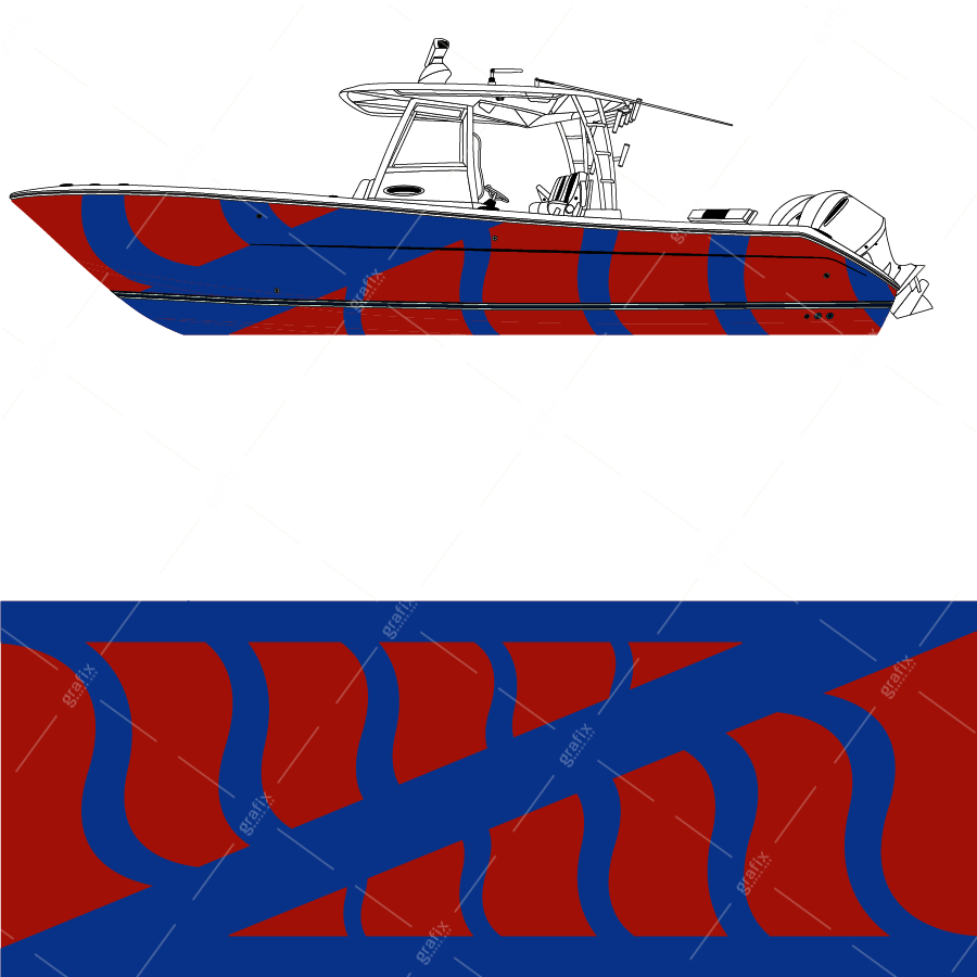 Center Console Boat Vector Graphic 001