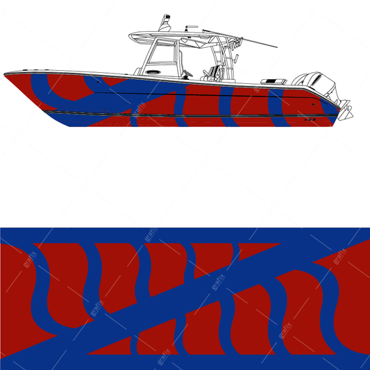 Center Console Boat Vector Graphic 001