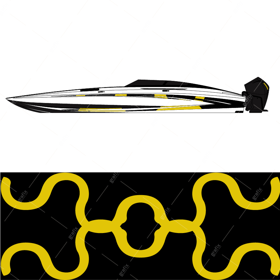 Cig Boat Vector Graphic 002