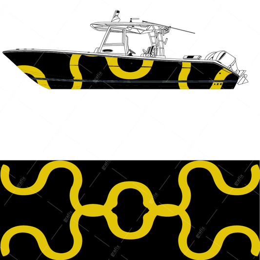 Center Console Boat Vector Graphic 002