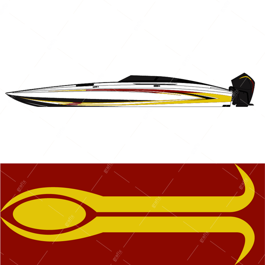 Cig Boat Vector Graphic 003