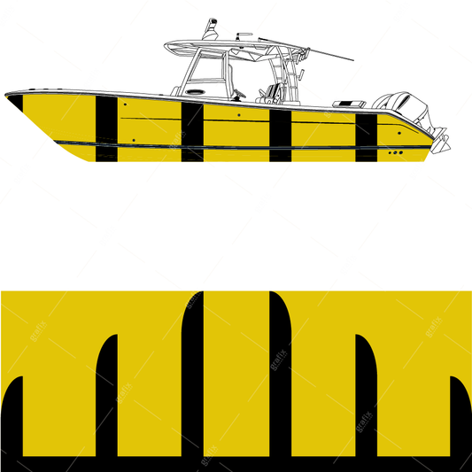 Center Console Boat Vector Graphic 004