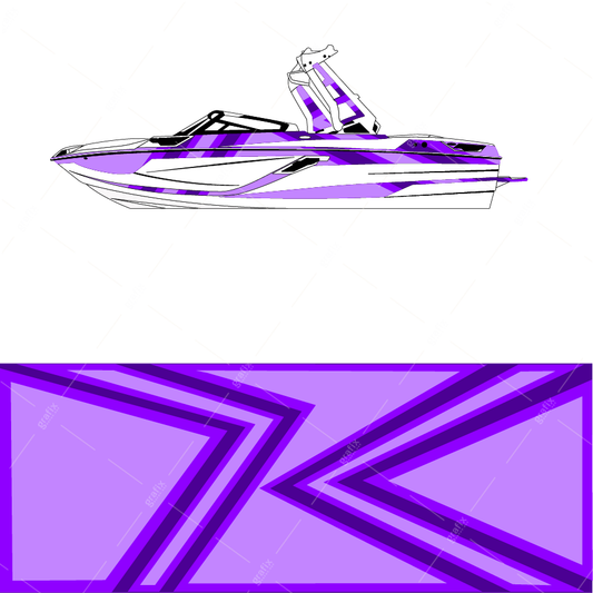 Ski Boat Vector Graphic 004