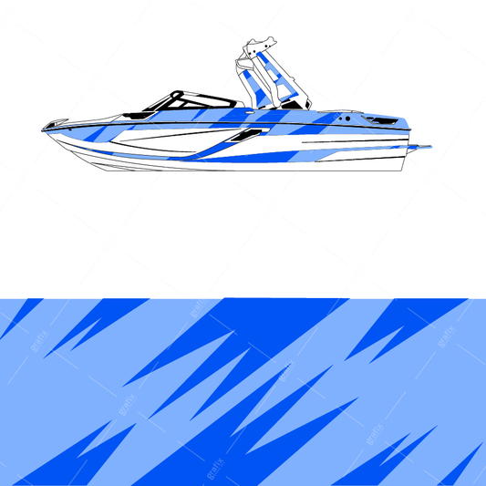 Ski Boat Vector Graphic 005