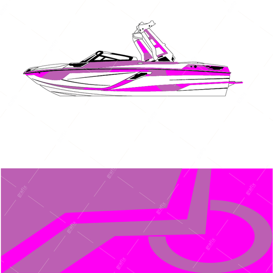 Ski Boat Vector Graphic 006