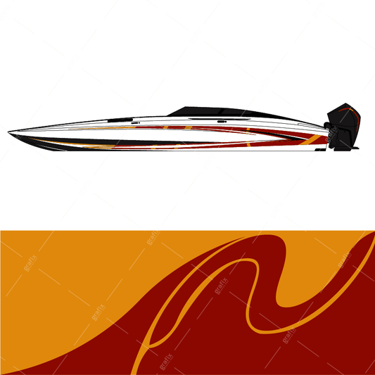Cig Boat Vector Graphic 006