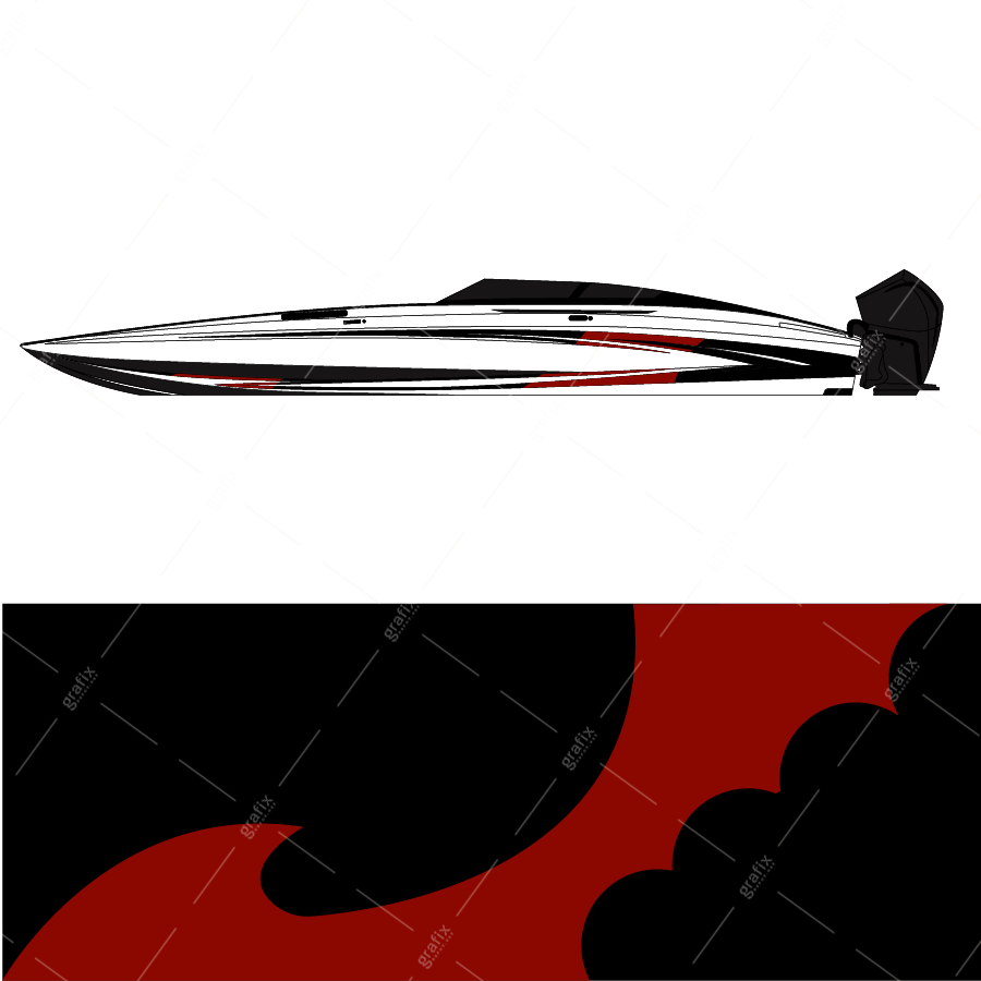 Cig Boat Vector Graphic 007