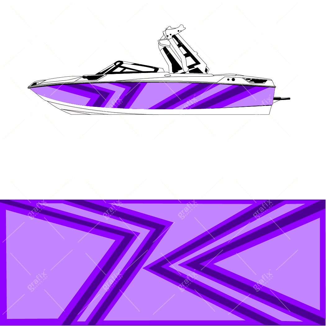 Ski Boat Vector Graphic 003