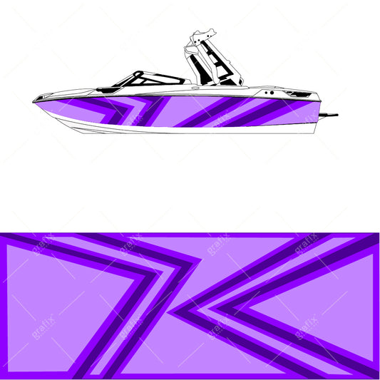 Ski Boat Vector Graphic 003