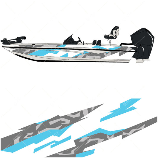 Bass Boat Vector Graphic 003