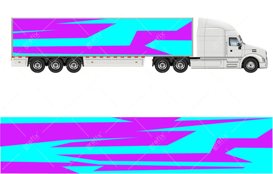 Semi Truck Vector Graphic 003