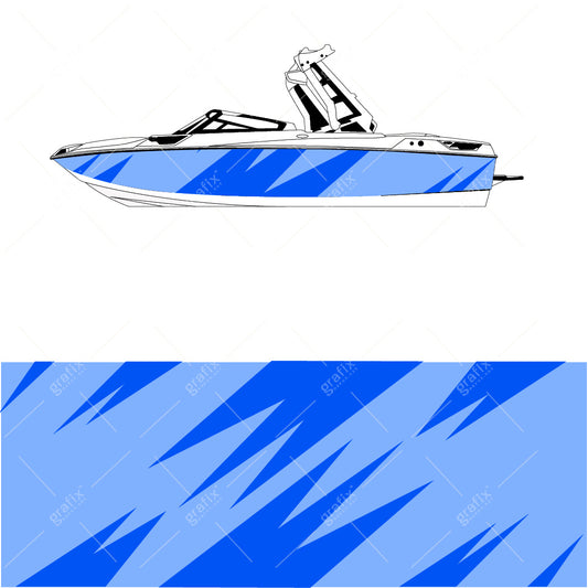 Ski Boat Vector Graphic 004