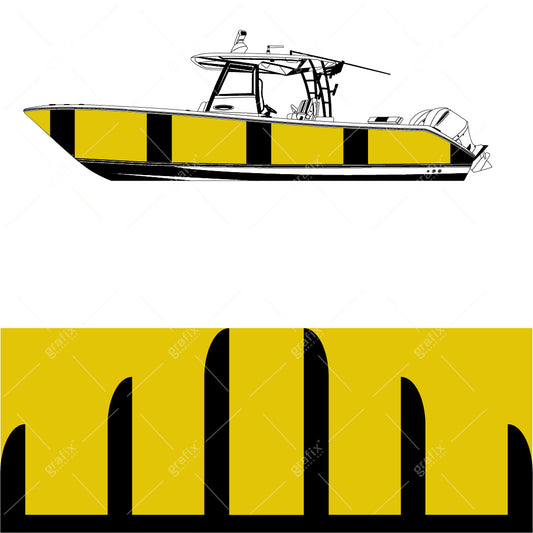 Center Console Boat Vector Graphic 004