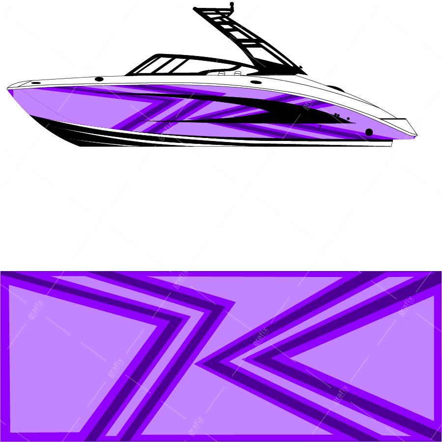 Wake Surf Vector Boat Graphic 003