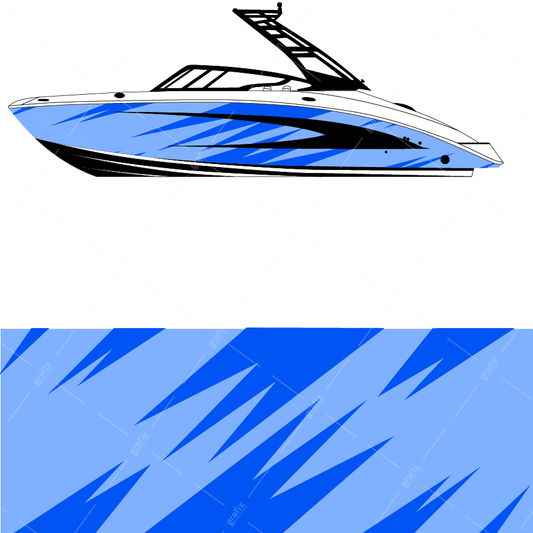 Wake Surf Boat Vector Graphic 004