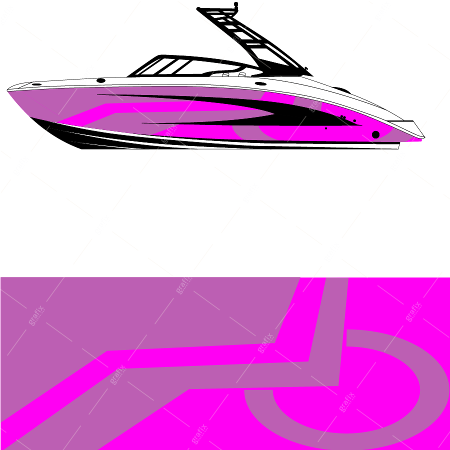 Wake Surf Boat Vector Graphic 005