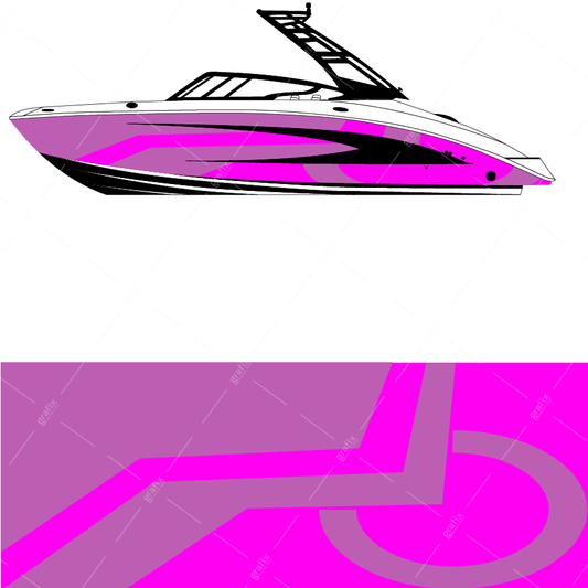 Wake Surf Boat Vector Graphic 005