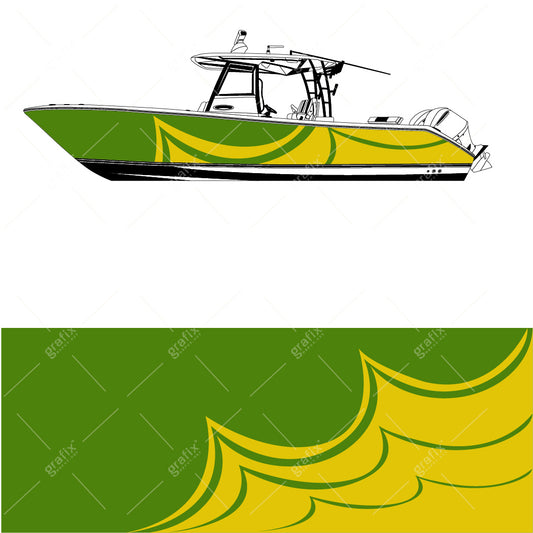 Center Console Boat Vector Graphic 005