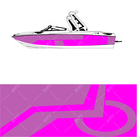 Ski Boat Vector Graphic 005