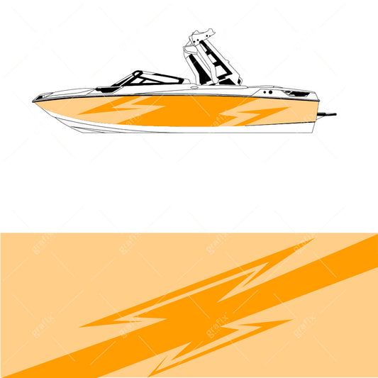 Ski Boat Vector Graphic 006
