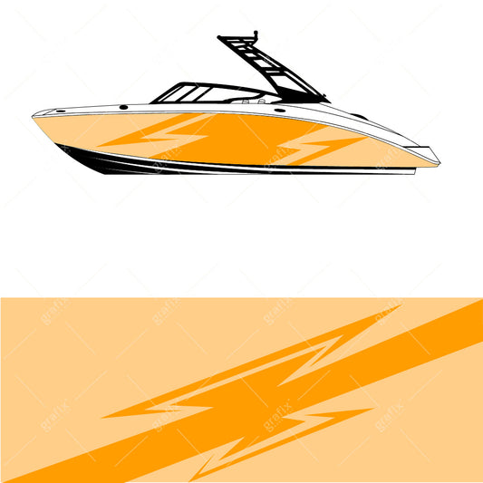Wake Surf Boat Vector Graphic 006