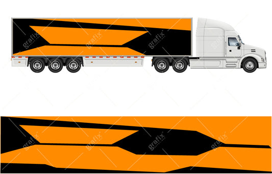 Semi Truck Vector Graphic 006