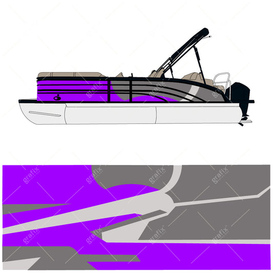 Pontoon Boat Vector Graphic 007