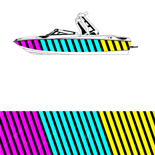 Ski Boat Vector Graphic 007