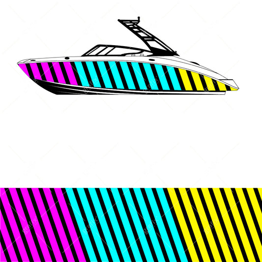 Wake Surf Boat Vector Graphic 007