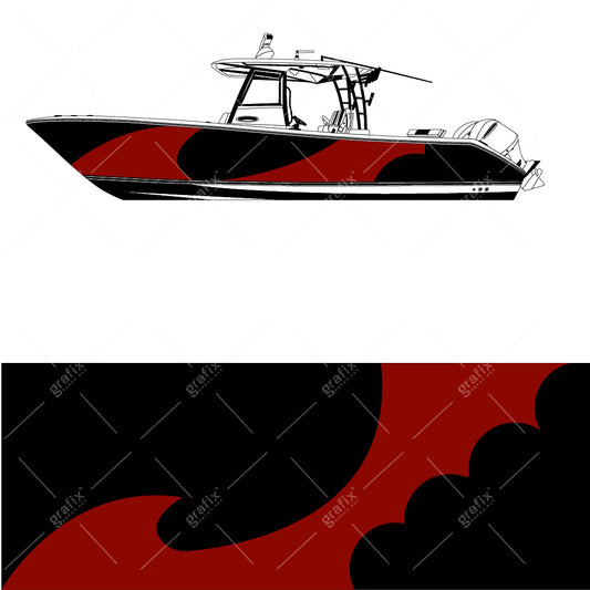 Center Console Boat Vector Graphic 007