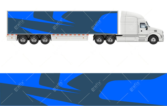 Semi Truck Vector Graphic 008