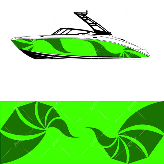 Wake Surf Boat Vector Graphic 008