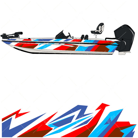 Bass Boat Vector Graphic 008