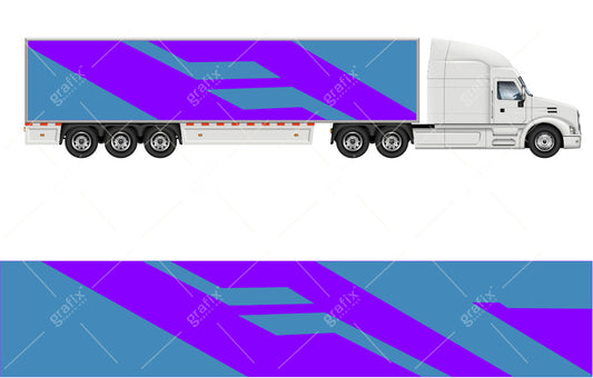 Semi Truck Vector Graphic 009