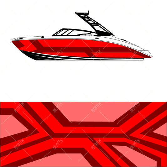 Wake Surf Boat Vector Graphic 009