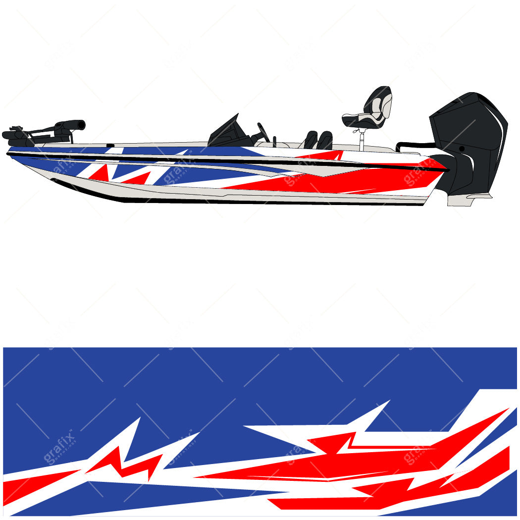 Bass Boat Vector Graphic 009