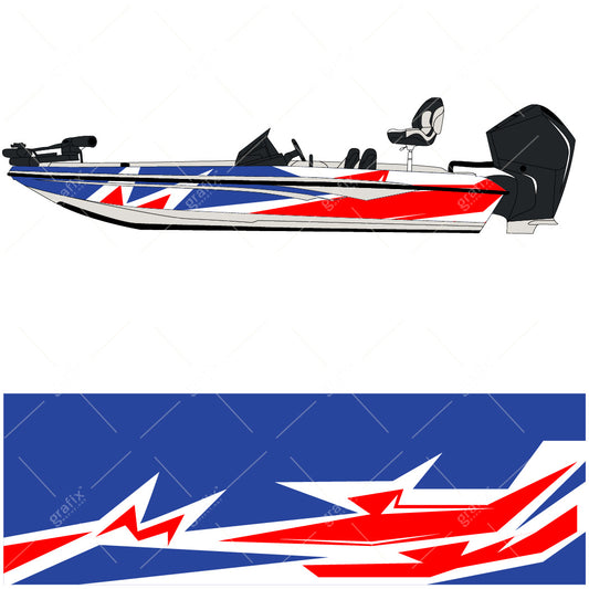 Bass Boat Vector Graphic 009