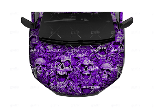 Skull Background – Purple Neon Chaos